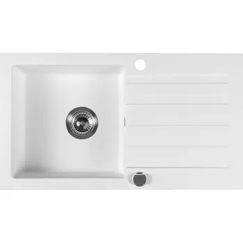 Granitový dřez Sapho GR7201 oboustranný bílý