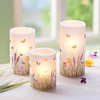 Svíčka Weltbild LED Svíčky Letní tráva, sada 3 ks 633390