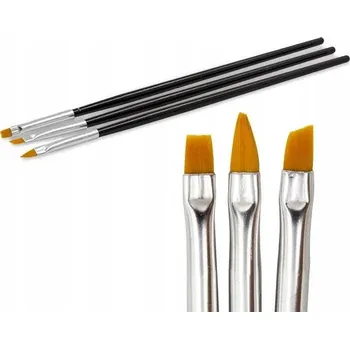 Kosmetický štětec Sada štětců na gel a zdobení 3 ks ks