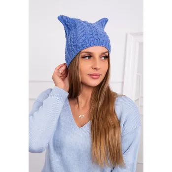 Čepice Teplá denimová fleecová dětská čepice K-Fashion, UNI i519_22810-U