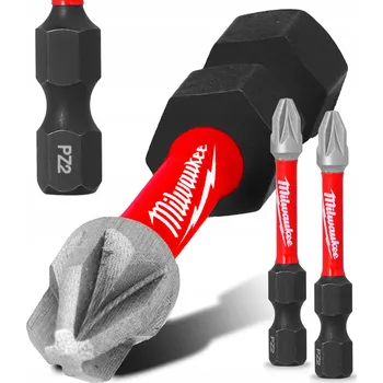 Bit 2x Rázový bit MILWAUKEE PZ2 50 mm MAGNETICKÝ ŠROUBOVACÍ BIT POZIDRIV