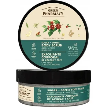 Tělový peeling Cukrovo-kávový tělový peeling s káva a zázvorovým olejem Green Ph. 200 Ml