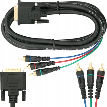 Video kabel Kabel DVI-I na 3x RCA, 3 m