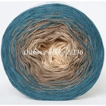 Příze Duhové klubíčko 136, 3nitka 1100 m