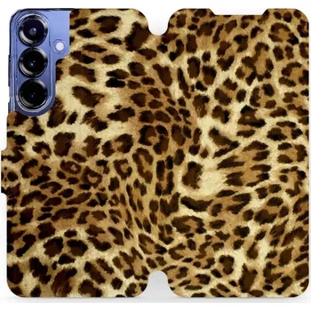 Pouzdro na mobilní telefon Flipové pouzdro Mobiwear - Samsung Galaxy S25 Plus - VA33P Leopardí vzor (Knížkové flip pouzdro, obal, kryt na mobil Samsung Galaxy S25 Plus - VA33P Leopardí vzor, materiál Umělá kůže + TPU - ochrana 360°, stojánek, silikonová vanička, magnetické zavírání