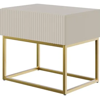 Noční stolek Noční stolek Veldio závěsný 50 cm šedobéžový - Selsey Design