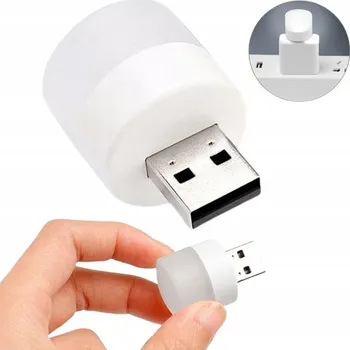 Lampička MINI USB LAMPIČKA 5V 1W LED Dioda USB VSTUP NOČNÍ LAMPA BÍLÉ SVĚTLO