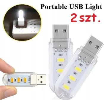 Lampička 2x MINI USB lampička 5V 3 x LED dioda SMD PowerBank
