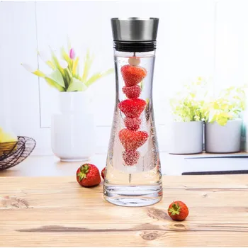Haushalt international Skleněná karafa s bodcem na ovoce, 1 l 672342