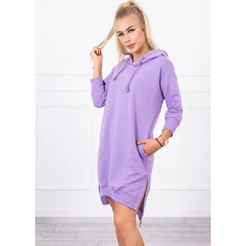 Dámské šaty Fialové dámské kapucové šaty s kapsami K-Fashion, UNI i519_17920-U