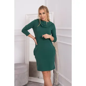 Dámské šaty Dámské zelené šaty s kapucí a kapsami K-Fashion, UNI i519_18618-U
