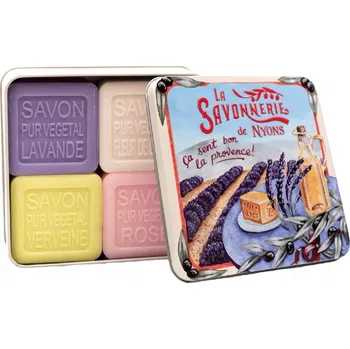 Kosmetická sada Marseillské mýdlo La Savonnerie de Nyons VINTAGE DÁRKOVÁ SADA MIX 4x100g