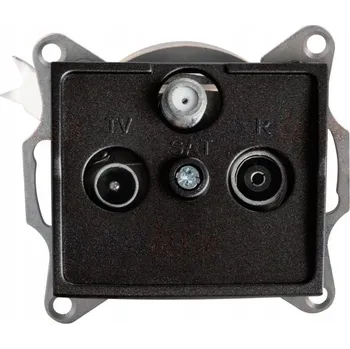 Elektrická zásuvka Telefonní zásuvka nástěnná Kanlux černá