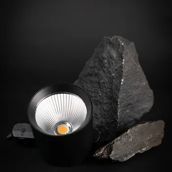 Lampička The Light Group SLC LED track spot Fox, černý, 3 000 K, 3fázový track černá LED 40 W celkem - Doprava zdarma