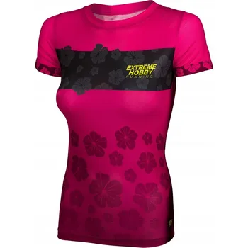 Dámské tričko Dámské běžecké tričko FLOWERS XS EXTREME HOBBY