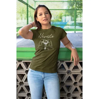 Dámské tričko Dámské tričko Nevěsta Barva: Khaki, Velikost: M