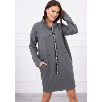 Dámské šaty Dámské pohodlné šaty s kravatou a kapsami - K-Fashion, UNI i519_17682-U