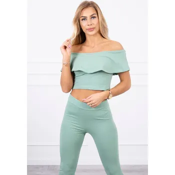 Dámská halenka Elegantní Mint Sada s Volánkem - K-Fashion, UNI i519_19559-U
