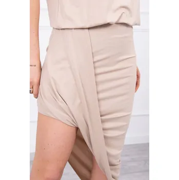 Dámské šaty Dámské asymetrické šaty béžové K-Fashion, UNI i519_17375-U