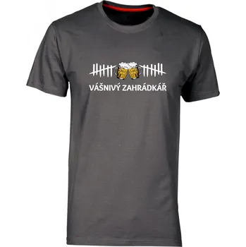 Pánské tričko TUKAN AGENCY Pánské tričko vášnivý Zahrádkář Barva: Antracitová, Velikost: XL