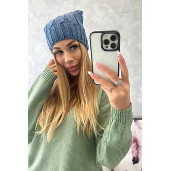 Čepice Fleecová dětská čepice Iwona Denim od K-Fashion, UNI i519_22308-U