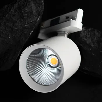 Lampička The Light Group SLC LED track spot Fox, bílý, 3 000 K, 3fázový track bílá LED 40 W celkem - Doprava zdarma