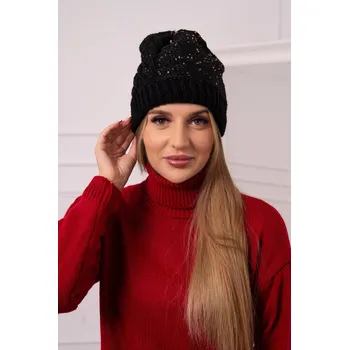 Čepice Dámská zimní čepice Amira černá K-Fashion, UNI i519_23589-U