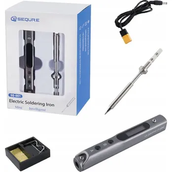 SEQURE SQ001 Přenosná mini elektrická páječka OLED šedá TS-B2