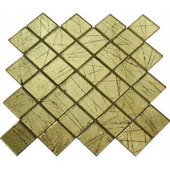 Obklad Skleněná mozaika Englass 30 x 30 cm, odstíny žluté a zlaté