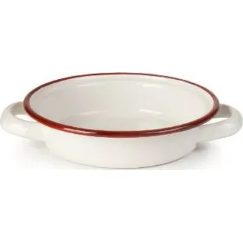 Hrnec Smaltovaný kastrůlek bílo červený 14cm - Ibili