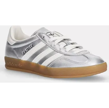 Dámská obuv Kožené tenisky adidas Originals Gazelle Indoor JR1206 stříbrná SLV, EUR 36 2/3