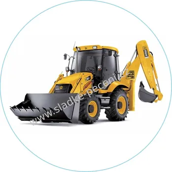 Jedlá dekorace na dort Obrázek Jedlý papír Bagr