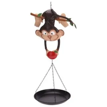 Zahradní dekorace Kovové krmítko na zavěšení 67x39,5x21 cm opice