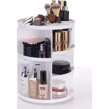 Organizér na kosmetiku Otočný organizér na kosmetiku 360°, bílý, univerzální
