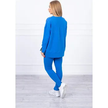 Oversize modrá souprava - halenka & kalhoty K-Fashion, UNI i519_21049-U