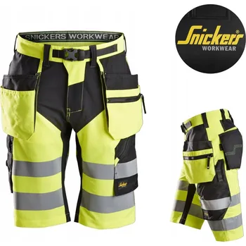 Pracovní obuv Krátké reflexní kraťasy EN20471 Snickers 6933 Černo-žluté, velikost 44