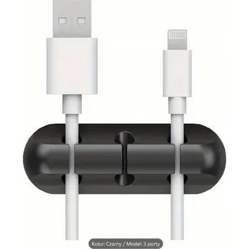 kabelová chránička Organizér na kabely a vodiče se 3 vstupy, černý, 1 ks