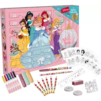 Kalendář Adventní kalendář Disney Princezny – kreativní papírnická sada