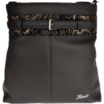 Dámská crossbody kabelka Karen Nela - černá/ zlatá