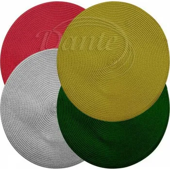 prostírání Dante Prostírání tkané, kulaté Toro - 36 cm, červené