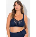 Ulla Popken, Plus size Podprsenka minimizer, prostorné košíčky, bez kostic, košíčky C-E pro plnoštíhlé nadměrná velikost, 830098139-1094, modrý, 105D, Nadměrné velikosti, Plus size oblečení, Oblečení pro boubelky, Oblečení pro baculky, Oblečení pro plnošt