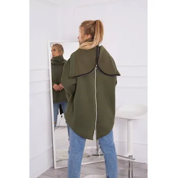 Dámská mikina Dámská khaki mikina s kapucí a zadním zipem K-Fashion, UNI i519_21769-U