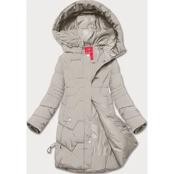 Dámská cargo bunda Prošívaná béžová dámská bunda s kapucí na přechodné období LHD, odstíny béžové M (38) i392_24528-47