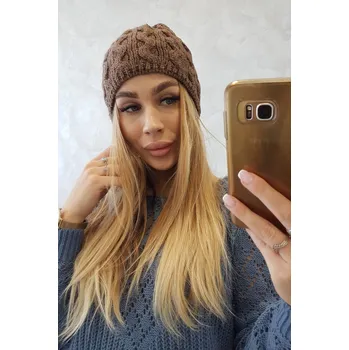 Čepice Nadčasová dětská fleecová čepice Teresa mocca - K-Fashion, UNI i519_23112-U