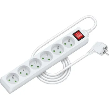 Prodlužovací kabel Prodlužovací přívod RPC 32, 2 m, 6 zásuvek, 3 x 1,0 mm² WS RETLUX