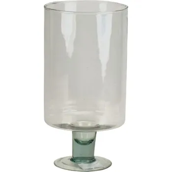 Váza Skleněná váza na stopce z recyklovaného skla 33x13 cm, 2. jakost
