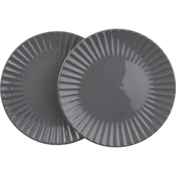 Talíř LIVARNO home Sada talířů / misek / hrnků, 2dílná (talíř, šedá)