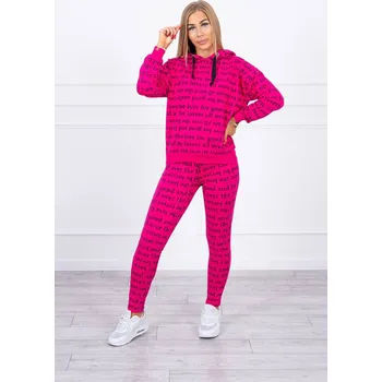 Fuchsiová souprava s potiskem - K-Fashion, UNI i519_20933-U