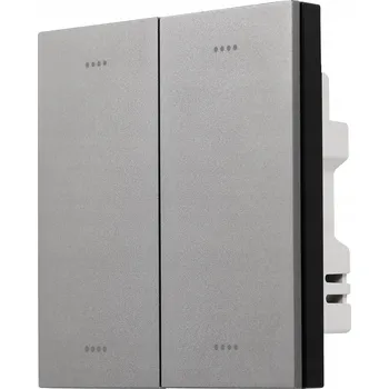 vypínač Dvojitý vypínač WiFi Zigbee Tuya, šedá matná