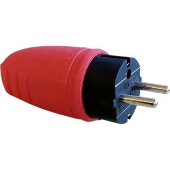 Elektrická zásuvka N & L 17187 zástrčka guma 230 V červená IP44